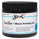 Tinta De Impressão Em Bloco Sax True Flow Solúvel Em Água 480 Ml Preta