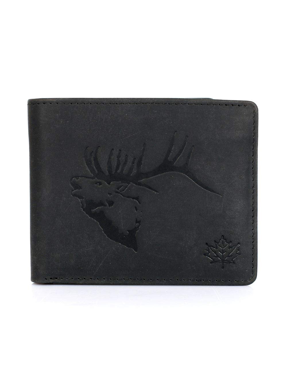 Carteira Masculina Karla Hanson De Couro Com Bloqueio De Rfid Black Elk