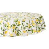 Toalha De Mesa Dii Lemon Bliss 100% Algodão 70cm Redonda