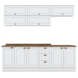 Cozinha Modulada 11 Pecas 240cm Ce381 Americana Branco Nature Henn