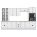 Cozinha Modulada 7 Pecas 343 Cm Ce172 Americana Branco Calcare Henn