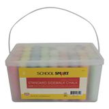 Conjunto De Giz De Calçada School Smart Jumbo Com 52 Palitos De +3 Anos