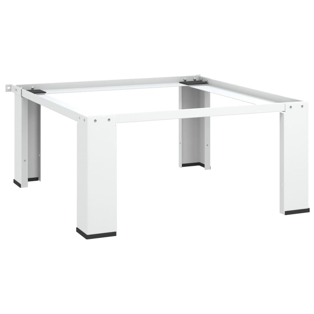 Pedestal De Máquina De Lavar Roupa Vidaxl White Steel 100kg De Capacidade