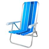 Cadeira De Praia 4 Posições Em Alumínio Cores Sortidas - Cad0641- Botafogo Botafogo
