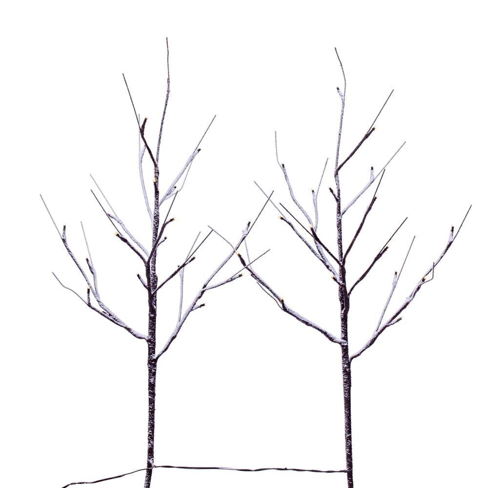 Twig Branch Vickerman 30 Marrom Fosco Com Led Branco Quente