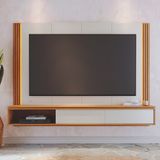 Painel Ripado Para Tv Até 75 Polegadas Com Led 2 Porta De Correr Loa Colibri