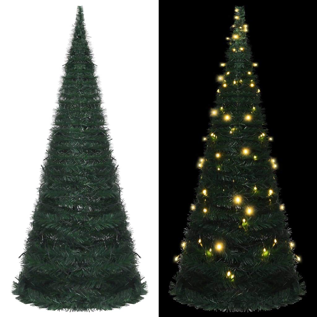 Cordão Pop-up Vidaxl Para Árvore De Natal Com Luzes Led De Pvc Verde De 2 M