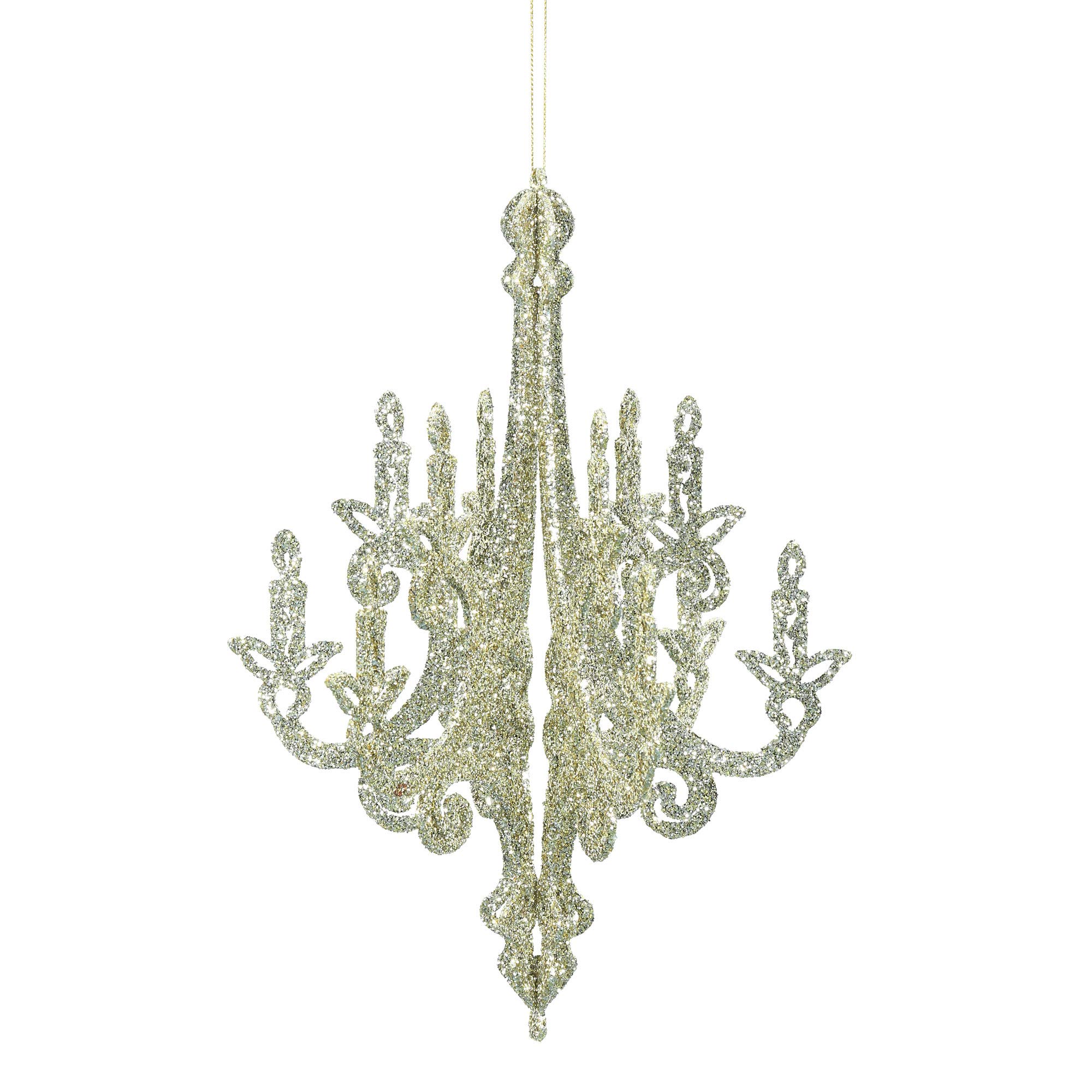 Enfeite De Natal Vickerman Champagne Glitter Chandelier