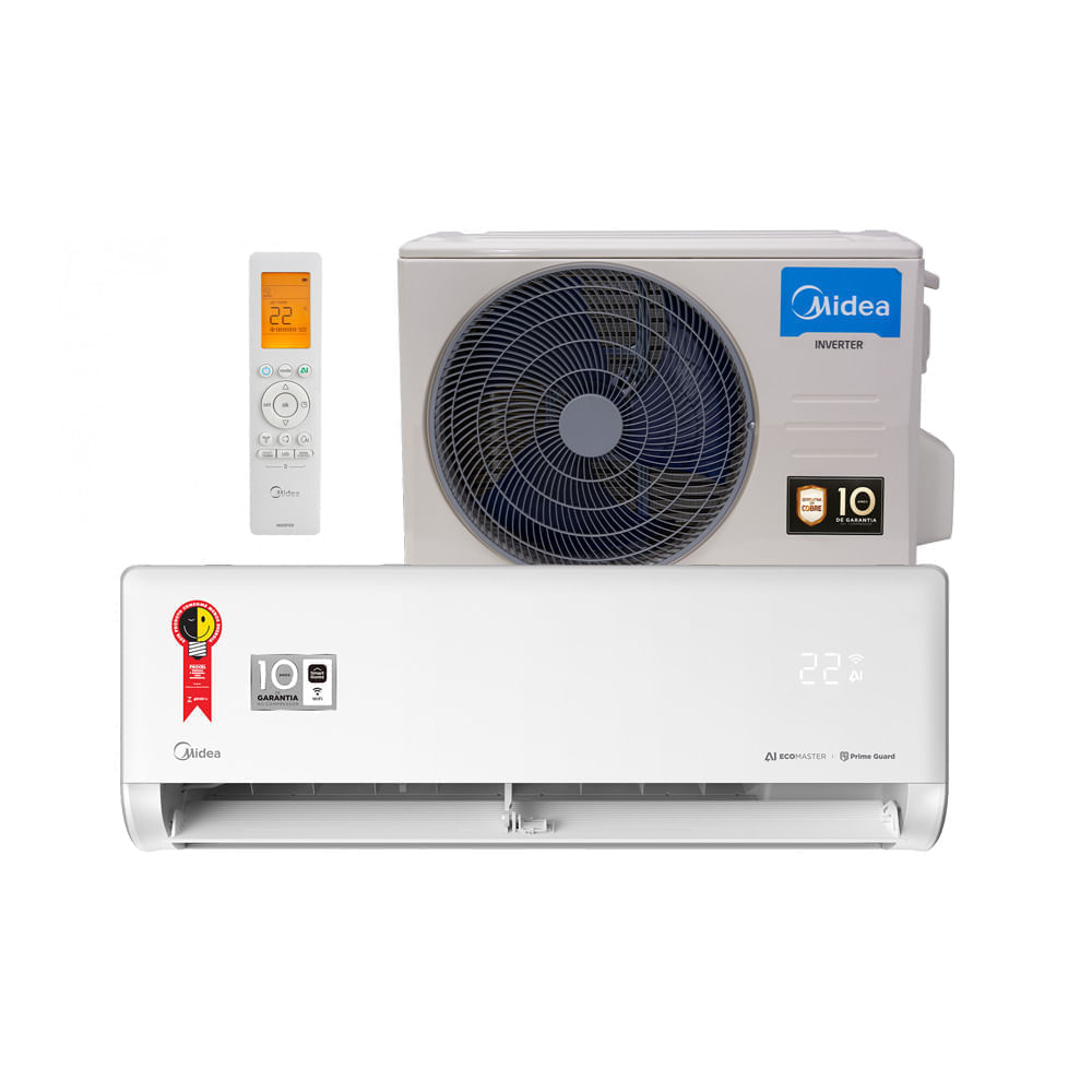 Ar Condicionado Split 12.000 Btus Inverter Ai Ecomaster Frio Midea 42ezvca12m5.38ezvca12m5 - 220v