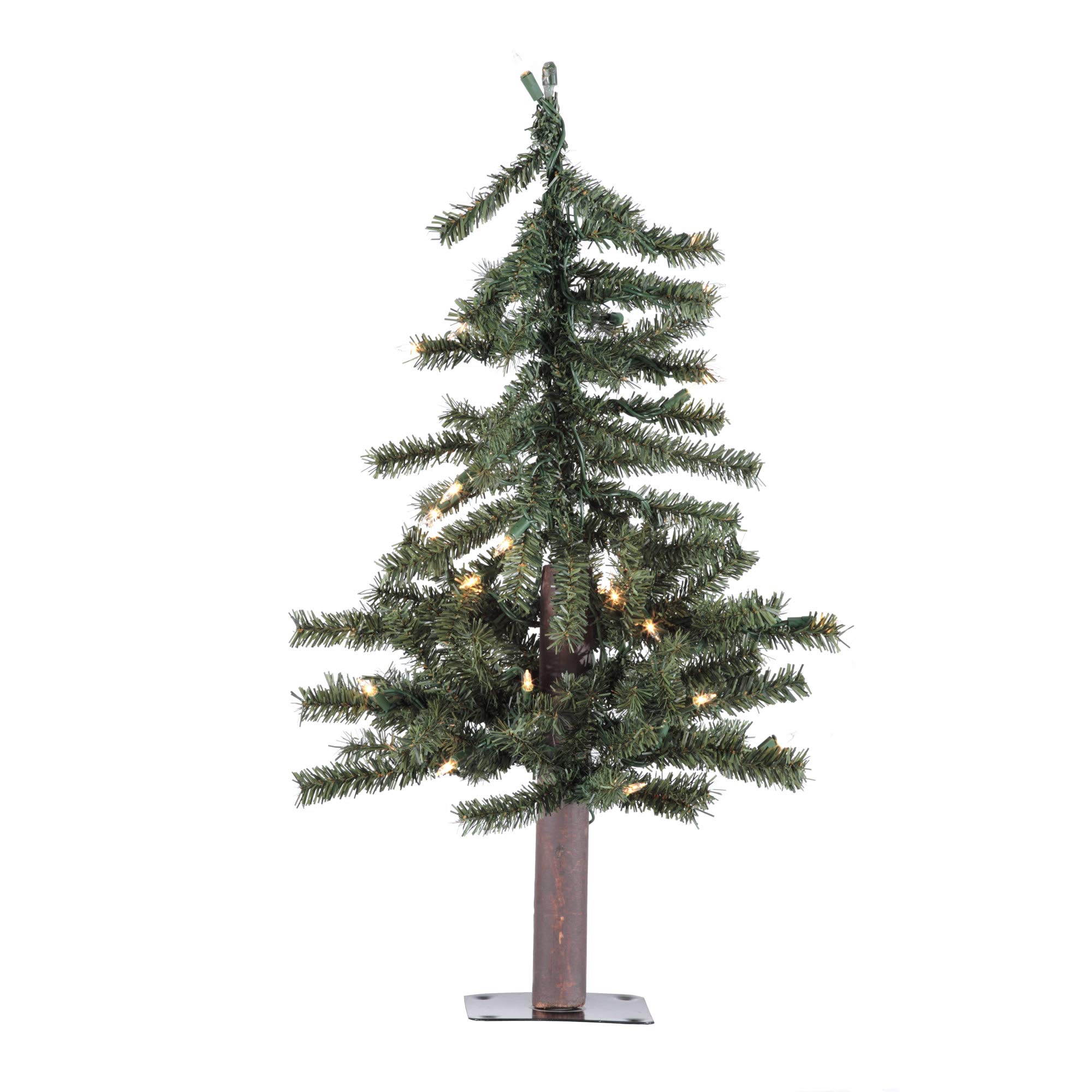 Árvore De Natal Vickerman 60cm Natural Alpine Com Luzes