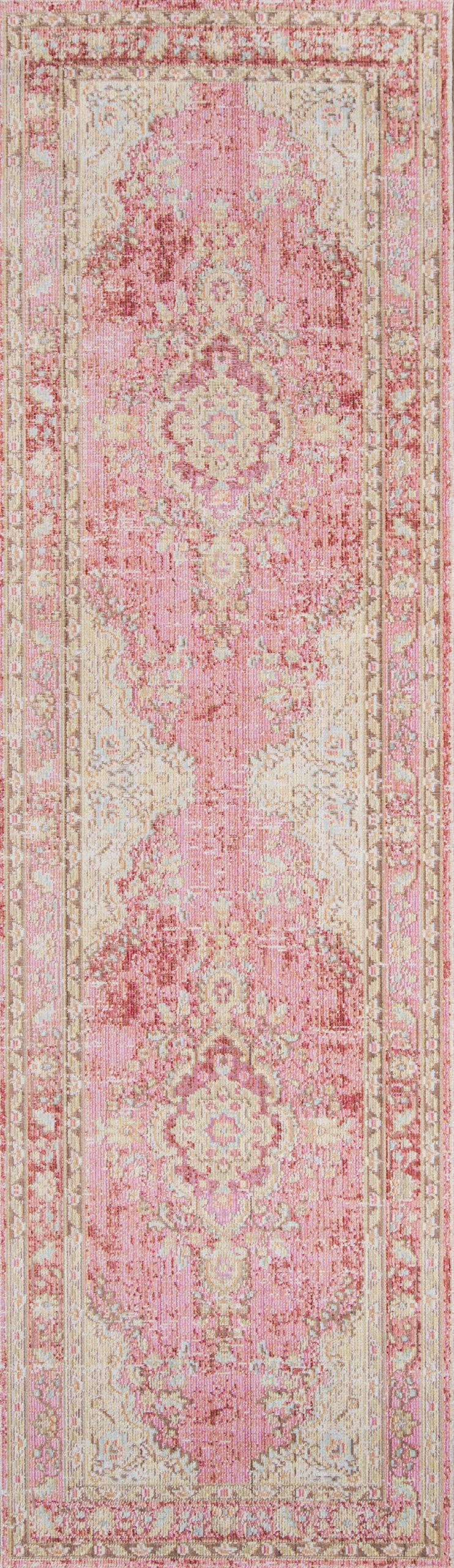 Tapete Area Tapetes Momeni Isabella Traditional Medallion Pink
