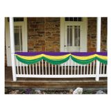 Decoração De Festa Beistle Mardi Gras Fabric Bunting 180cm