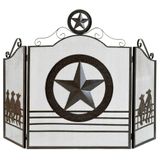 Tela De Lareira Accent Plus Lone Star 26,5 X 13,5 X 35 Cm De Ferro