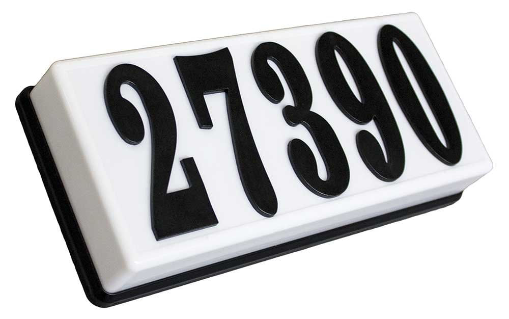 Placa De Endereço Qualarc Serrano De Baixa Tensão Com Números De 4 Polegadas
