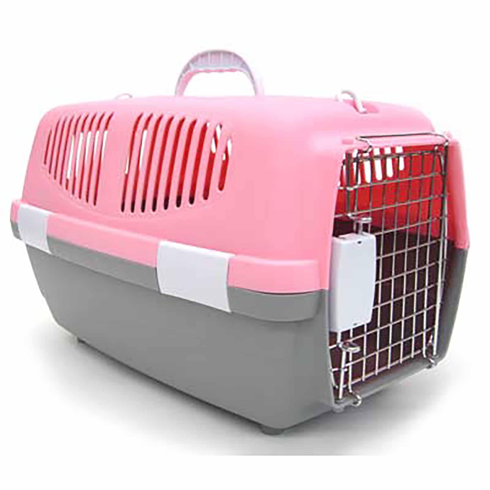 Carrier Yml Small Plastic Para Pequenos Animais Rosa