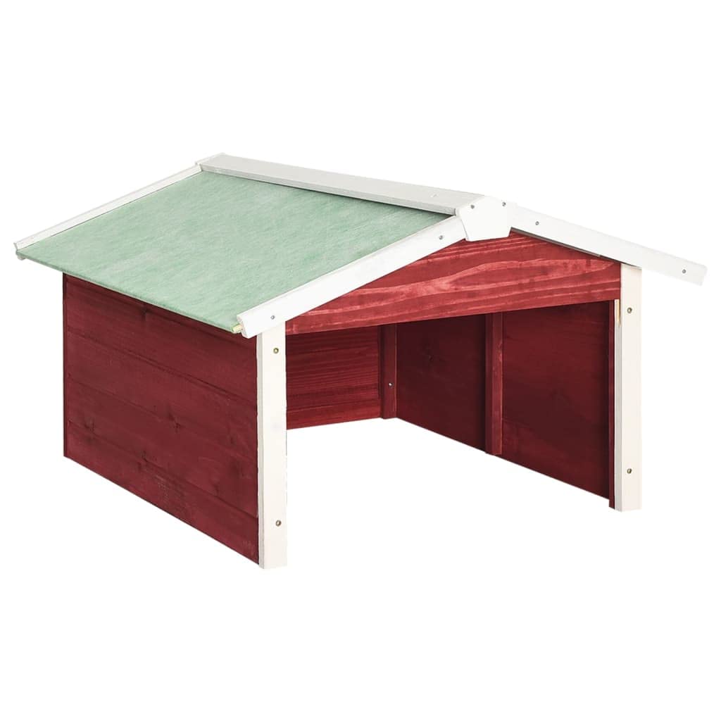 Cortador De Grama Garage House Vidaxl Vermelho/branco Firwood Outdoor
