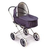 Carrinho De Bebê E Carrinho De Bebê Toy Doll Badger Basket Azul/branco