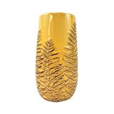 Vaso Decorativo Mostarda Pinheiro 26x14cm Decoração Luxo