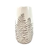 Vaso Decorativo Branco Pinheiro 26x14cm Decoração Luxo