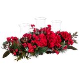Candelabro Artificial De Férias Com Hortênsia Quase Natural