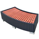 Spa/banheira De Hidromassagem Step Vidaxl Com Estrutura De Aço Revestido A Pó De Eucalipto