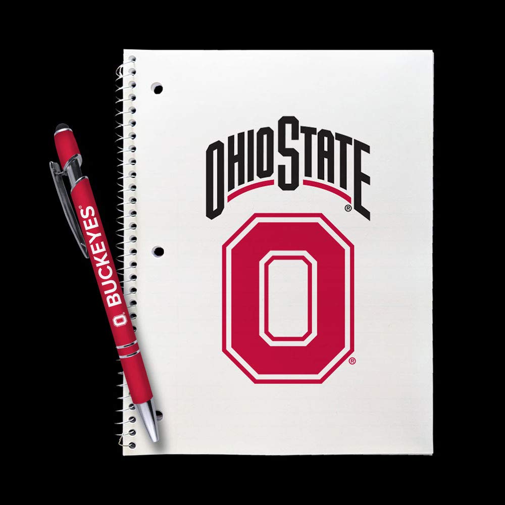 Conjunto De Presentes, Caneta Comemorativa, Caderno Espiral Ohio State Buckeyes