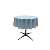 Toalha De Mesa La Linen Poliéster Poplin Redonda 130cm Blue Light