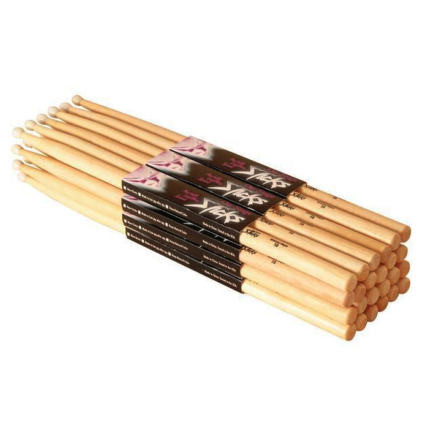 Drum Sticks Onstage 2b Maple Com Ponta De Nylon, Pacote Com 12