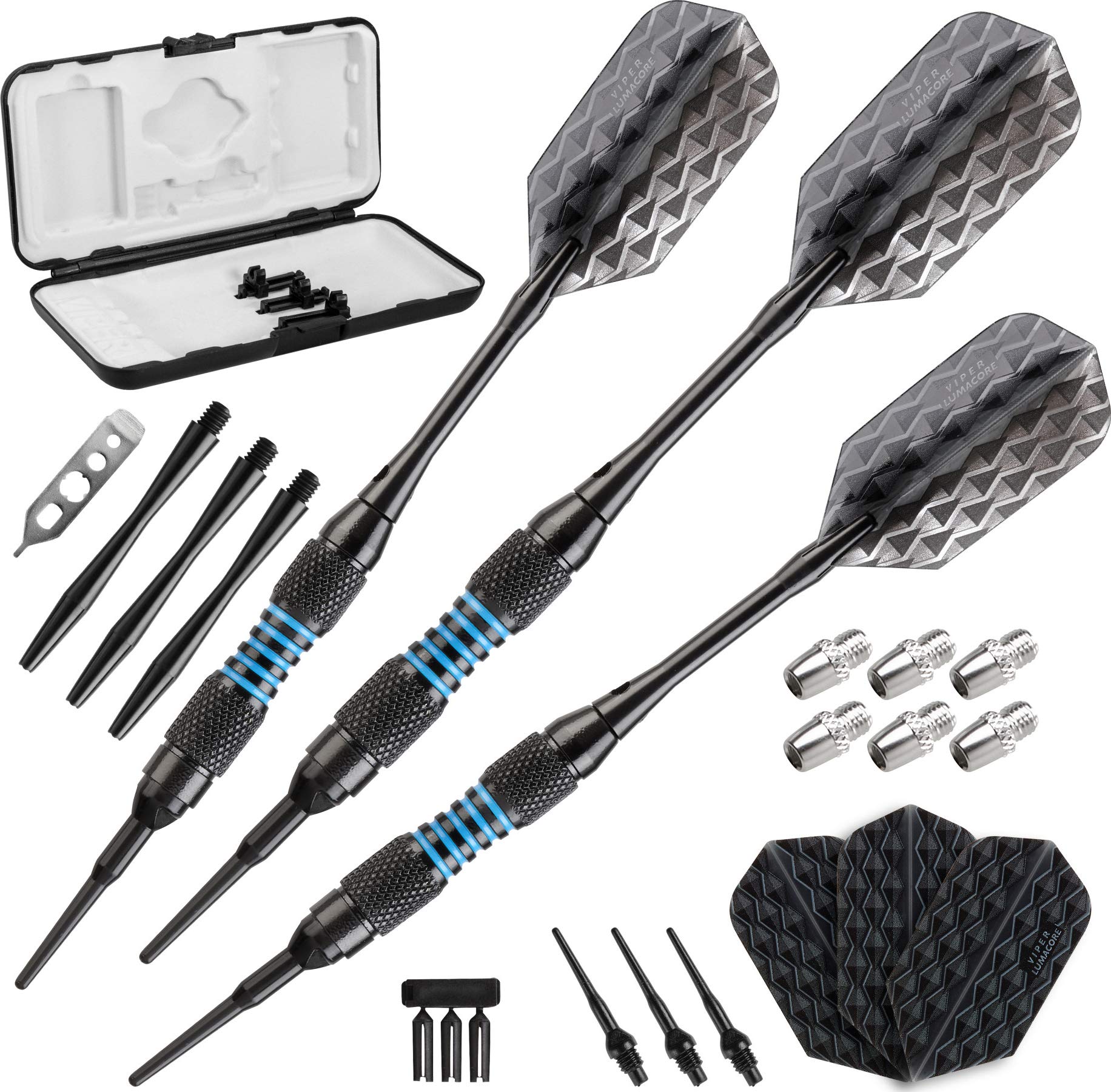 Darts Viper Bobcat, Peso Ajustável, Ponta Macia, 16-18 G Com Estojo
