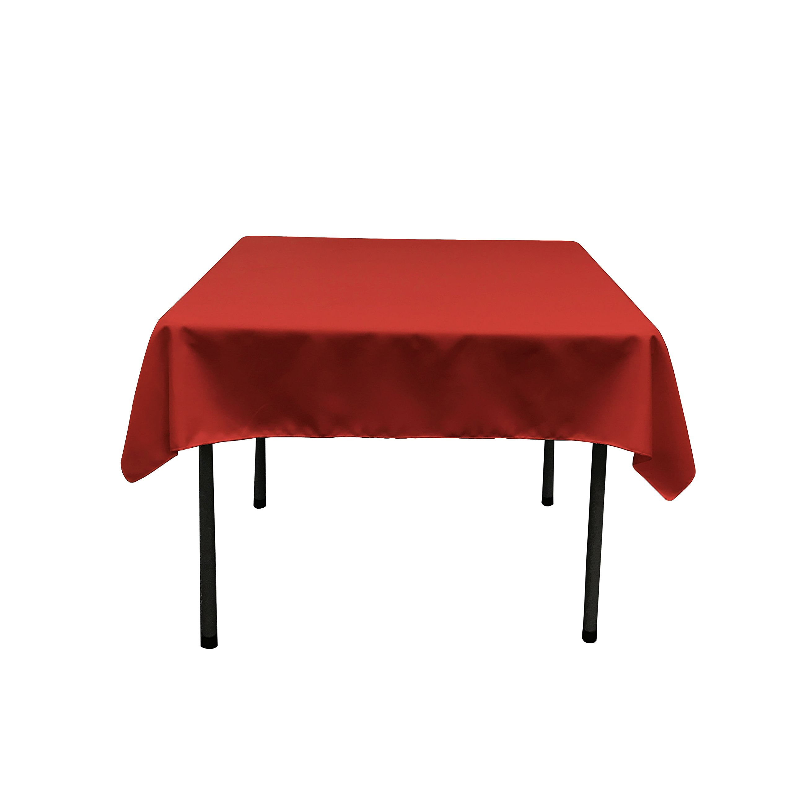 Toalha De Mesa La Linen Poliéster Poplin 132x132cm Quadrado Vermelho
