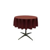 Toalha De Mesa La Linen Poliéster Poplin Redonda 130 Cm Borgonha