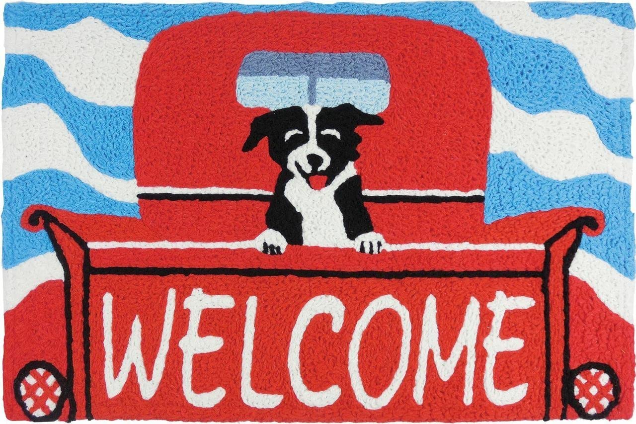 Tapete Accent Jellybean Welcome Pup 100% Poliéster 20x30cm