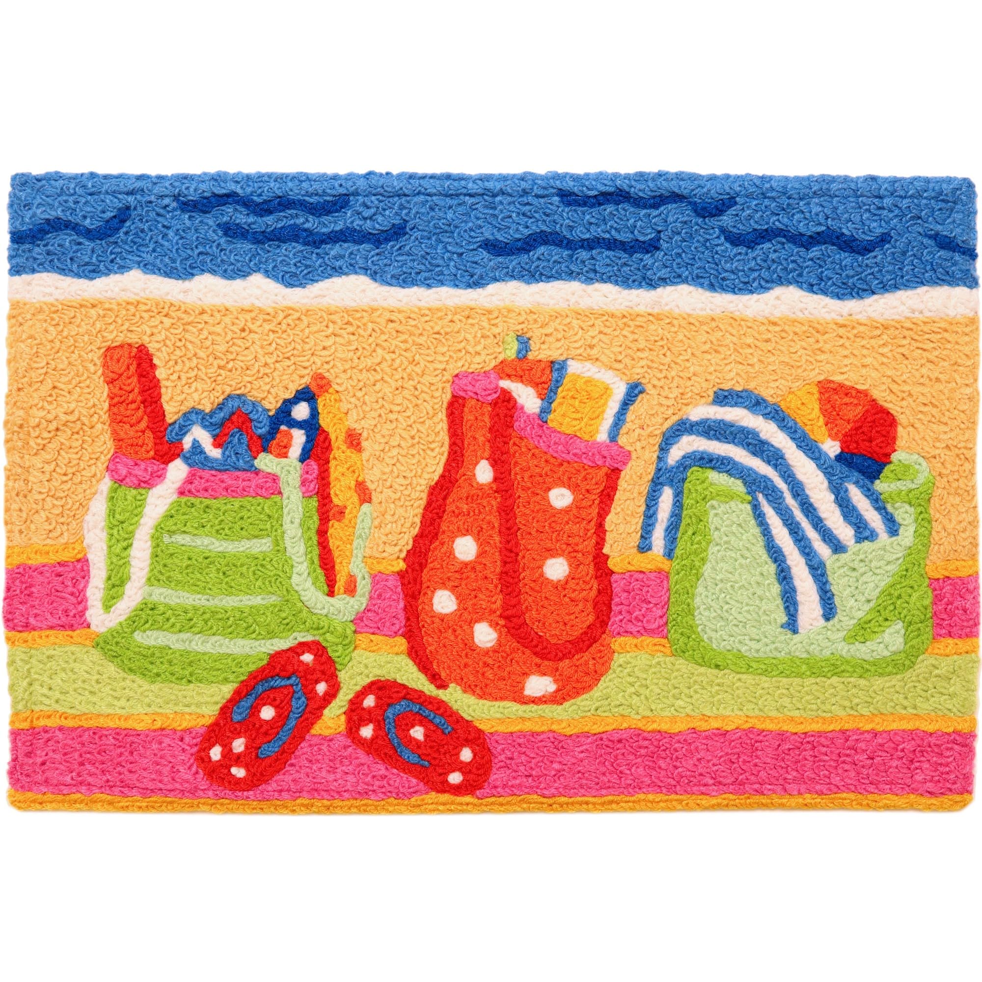 Tapete Jellybean Beach Gear Accent Lavável Capacho 20x30cm