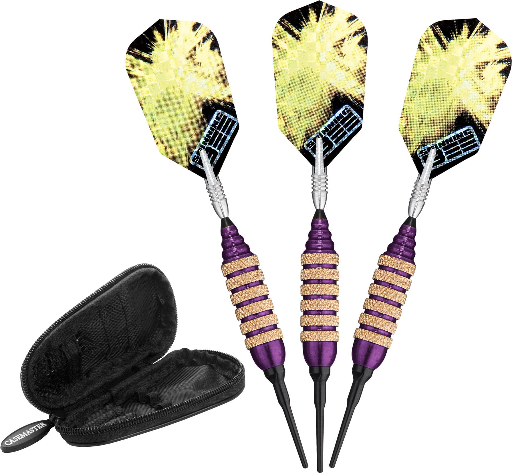 Darts Viper Spinning Bee Soft Tip 16 G Com Capa Casemaster Roxa