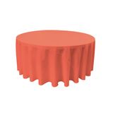 Toalha De Mesa La Linen Poliéster Poplin Redonda 120cm Coral
