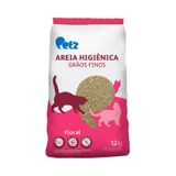 Areia Higiênica Petz Grãos Finos Floral para Gatos - 12kg