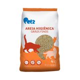 Areia Higiênica Petz Grãos Finos para Gatos - 4kg