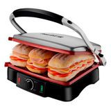 Grill e Sanduicheira Premium Mondial Preto/Inox 1800W 127V S-07