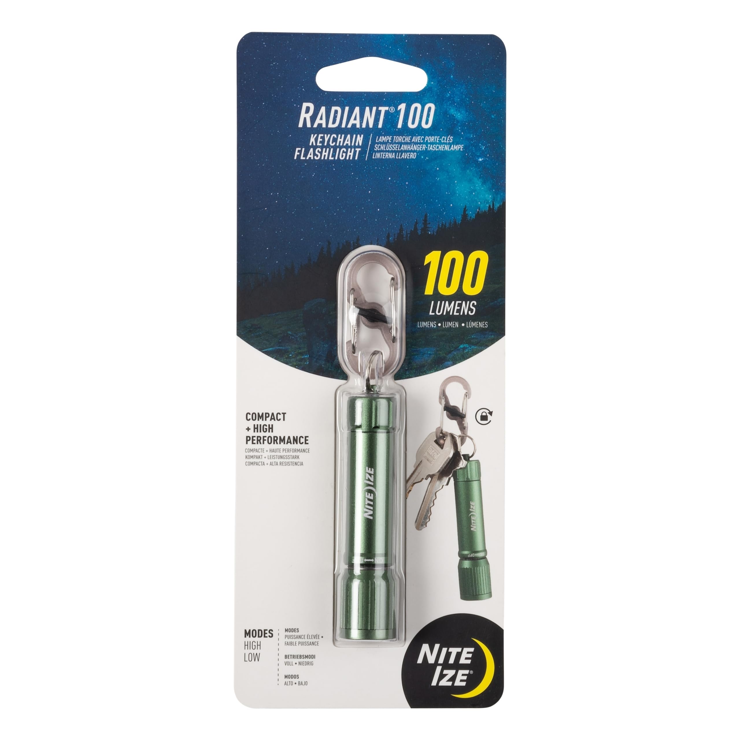 Lanterna Nite Ize Radiant 100 Chaveiro 100 Lúmens À Prova D'água