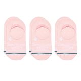 Meias Stance Basic No Show Masculinas, Pacote Com 3 Unidades, Tamanho M, Rosa