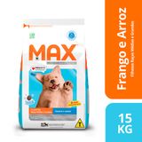 Ração Max Para Cães Filhotes De Porte Médio E Grande Sabor Frango E Arroz - 15 Kg