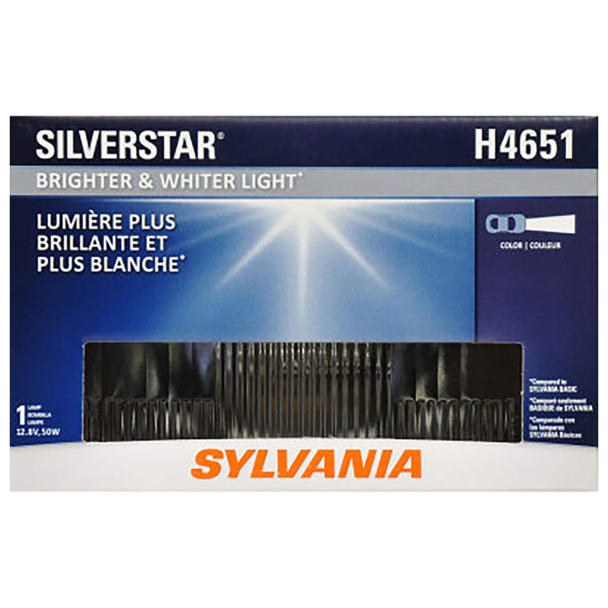 Farol Sylvania Silverstar Sealed Beam H4651 Halogen 100x165