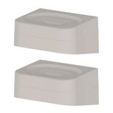 2x Saboneteira De Parede Banheiro Porta Sabonete Ou Bege