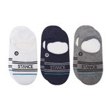 Meias Stance Basic No Show Masculinas [pacote Com 3] Tamanho L, Azul Marinho