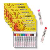 Conjunto De Pastel A Óleo Sakura Cray-pas Junior Artist 12 Cores X 6