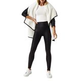 Leggings Spanx De Couro Sintético Forradas De Lã Para Controle De Barriga Pretas M