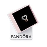 Presente Charm Pandora De Dois Tons Openwork Infinity Heart Para Ela