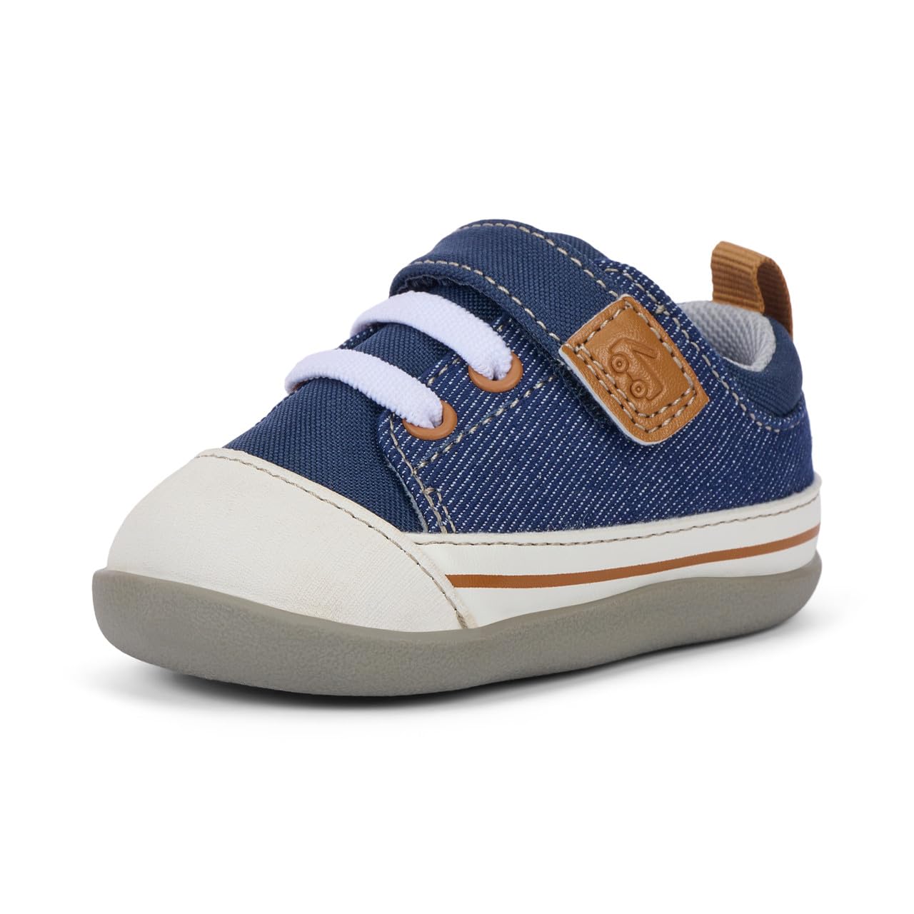 Sapato See Kai Run Stevie Mini First Walker Navy Denim Infants
