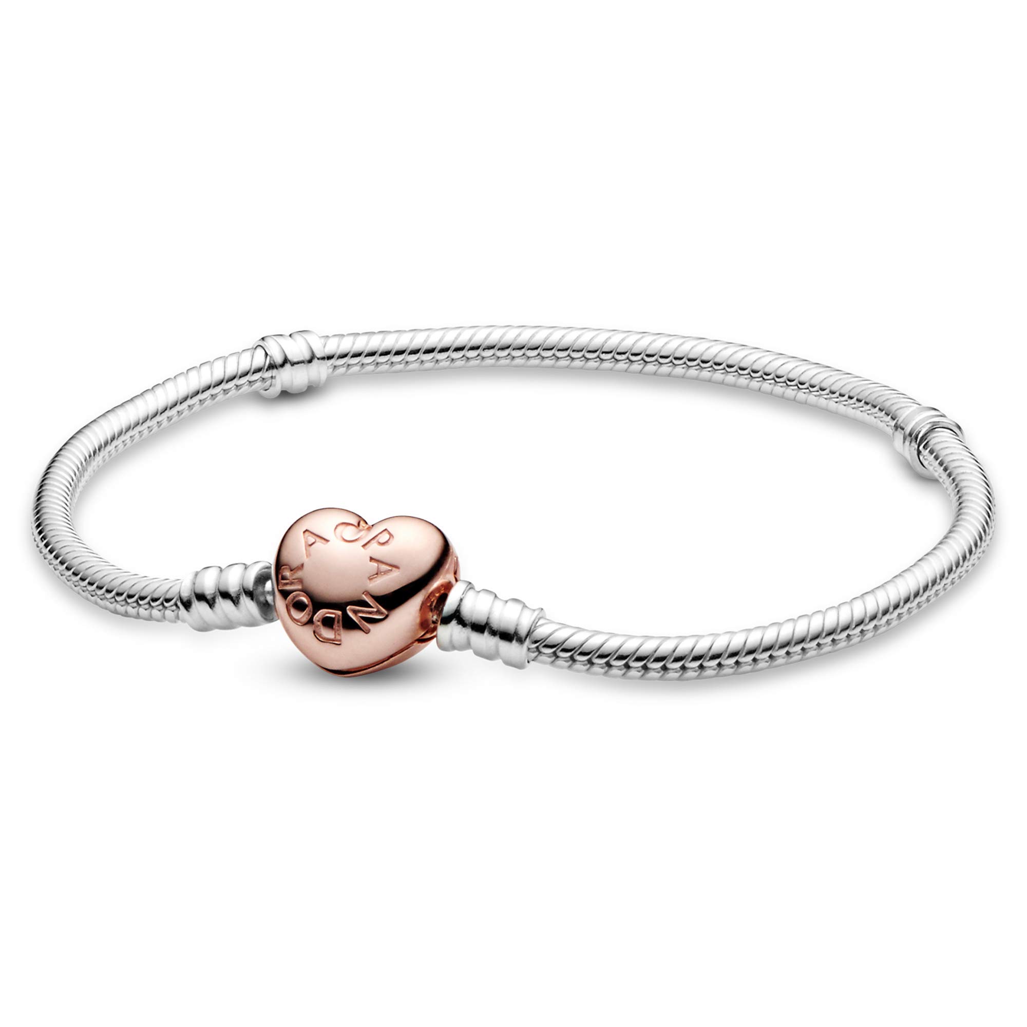 Pulseira Pandora Moments Heart Clasp Snake Chain 17,5 Cm - Carrefour