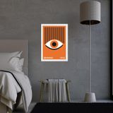 Quadro Bauhaus Poster Olho Laranja 24x18cm